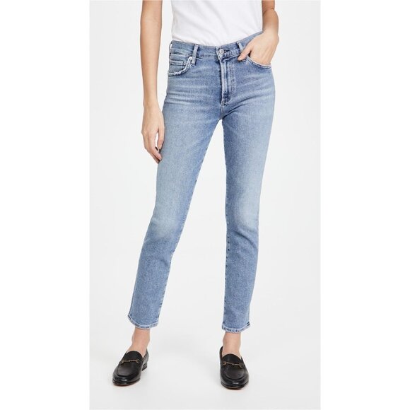 CITIZENS OF HUMANITY Skyla Julep Mid Rise Cropped Cigarette Jeans, Size 26 - Picture 2 of 16
